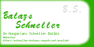 balazs schneller business card