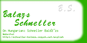 balazs schneller business card